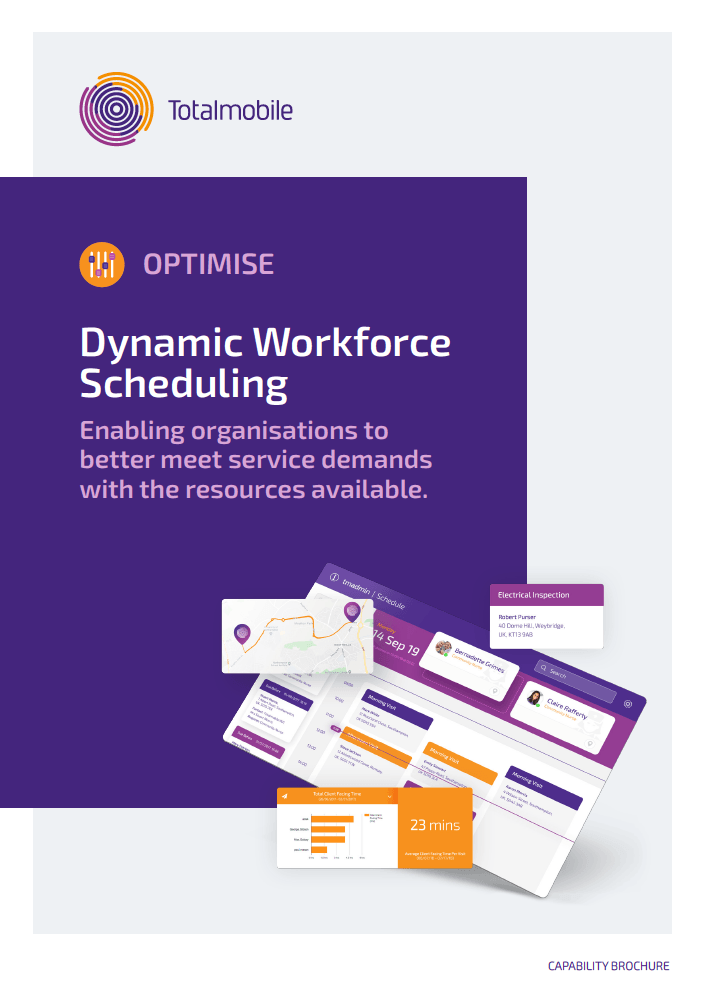 Totalmobile dynamic scheduling solution brochure cover